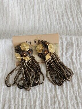 The Icing Ornate Mixed Texture Clip on Statement Earrings